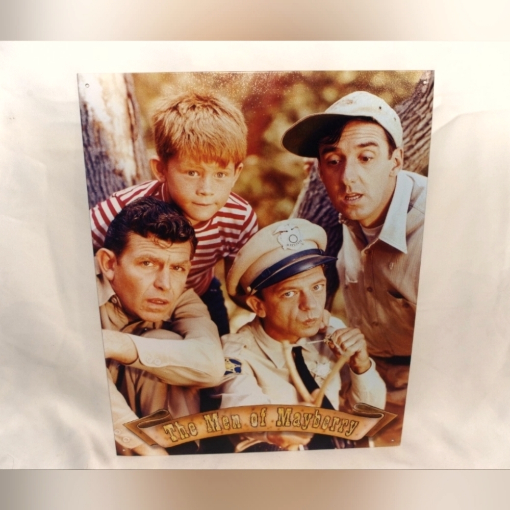 “The Men Of Mayberry” Vintage Metal Wall Hanging Andy Griffith Show Andy, Barney